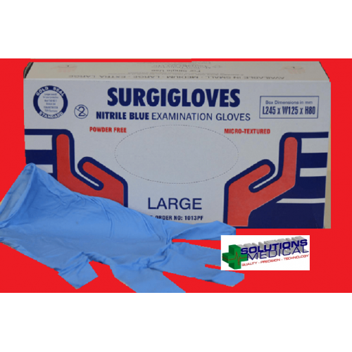 Surgigloves Nitrile Examination Micro Textured Powder Free Gloves TGA